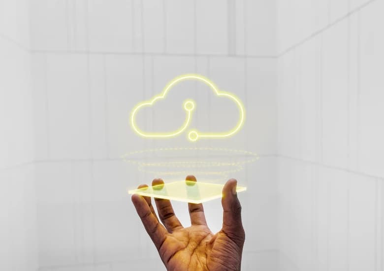 Ilustração de backup em nuvem